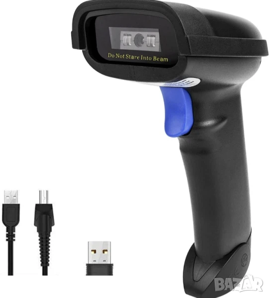 NETUM Bluetooth скенер за баркод, съвместим с 2.4G безжична и Bluetooth функция и кабелна връзка, снимка 1