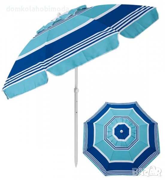 Ветроустойчив чадър с възможност за накланяне. 2,2м диаметър,Тръба 28/32мм, снимка 1