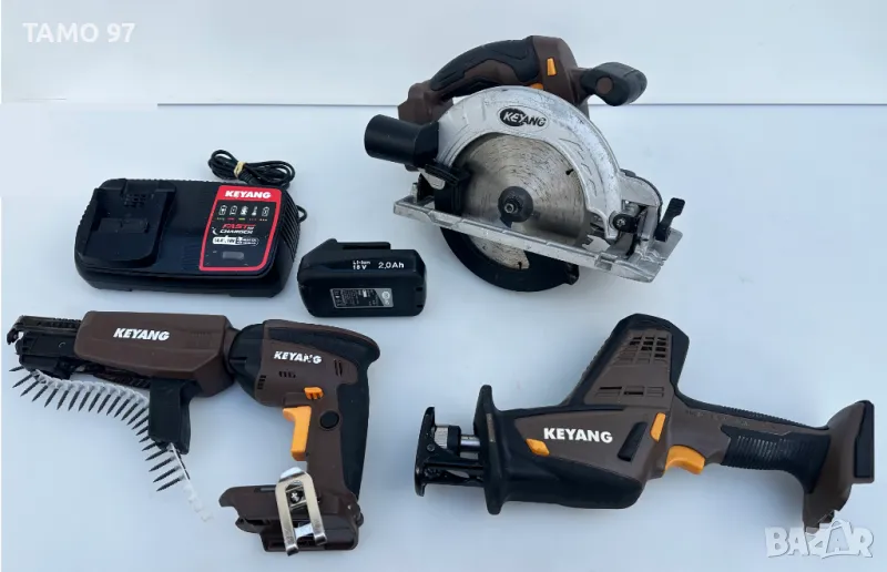 KEYANG - Сет от професионални акумулаторни машини 18V, снимка 1