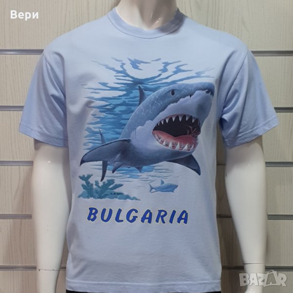 Нова мъжка тениска с трансферен печат Акула, България, снимка 1