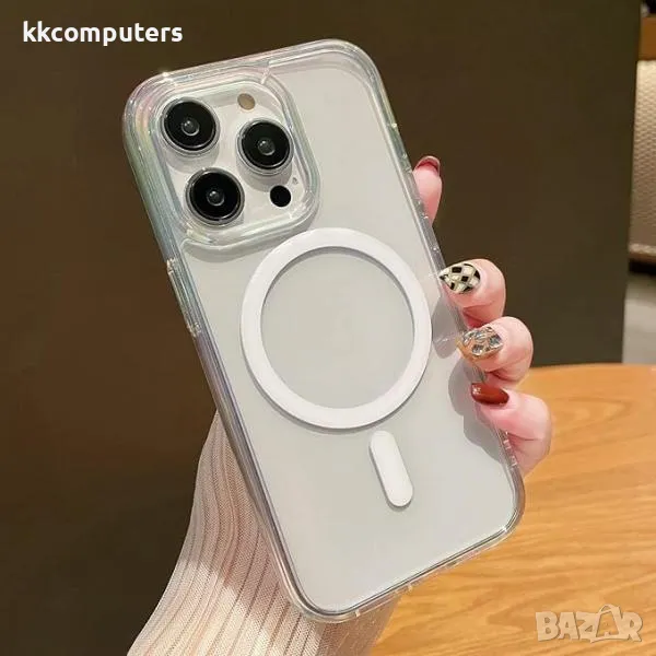 Калъф силикон X-Level MagSafe Ice Crystal /Прозрачен/ за iPhone 16 6.1 Баркод : 3130791, снимка 1