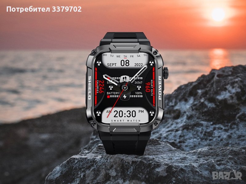 Смарт часовник MK66 - Разговори , 380mAh , спортен , нотификации, водоустойчив, снимка 1