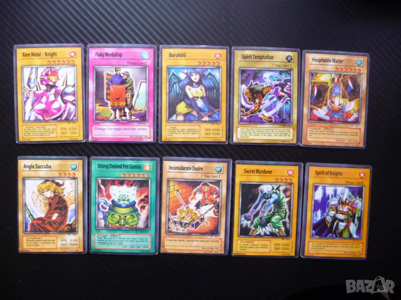 27 Yu Gi Oh карти за игра или колекция Ю ги О 10 бр. фенове войн с броня рицар, снимка 1