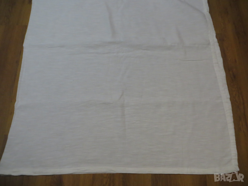 Бяла покривка лен и памук, снимка 1