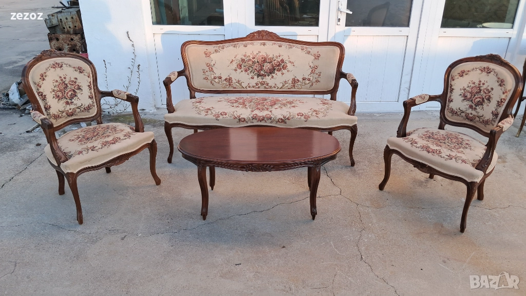 Комплект за хол барок махагон, снимка 1