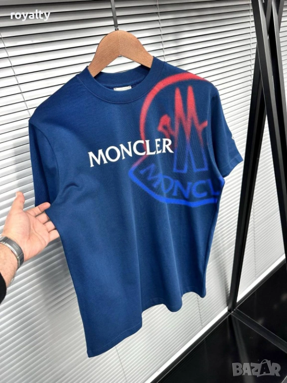 Moncler Синя Мъжка Тениска Монклер Висок Клас , снимка 1