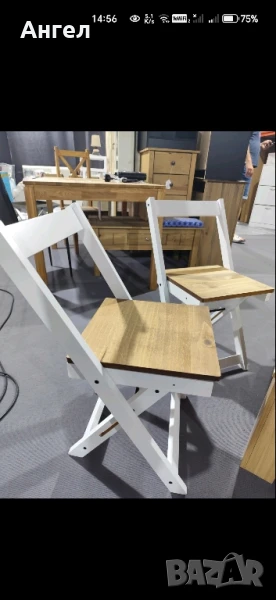 4 дървени сгъваеми столове нов внос от Англия , снимка 1