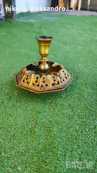 свещник месинг, снимка 1