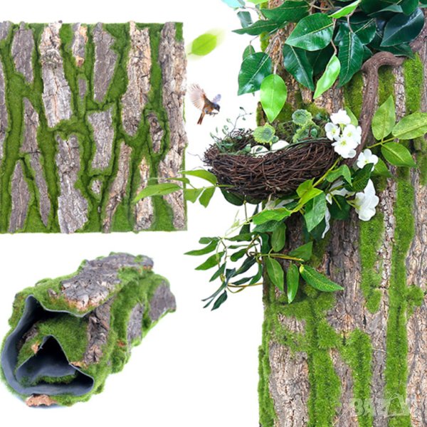 НОВА Декоративна кора на дърво и изкуствен мъх за облицовка, снимка 1