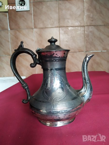 стара посребрена барокова кана, снимка 1