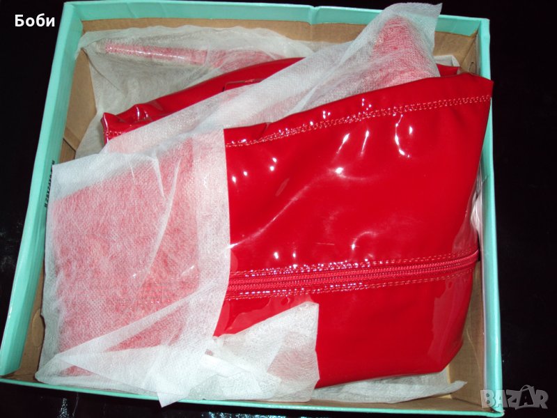Продавам червени лачени ботуши с ток 12см, снимка 1