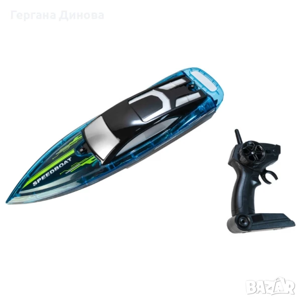 Високоскоростна акумулаторна RC лодка с дистанционно управление, двоен витло, 2.4GHz, снимка 1
