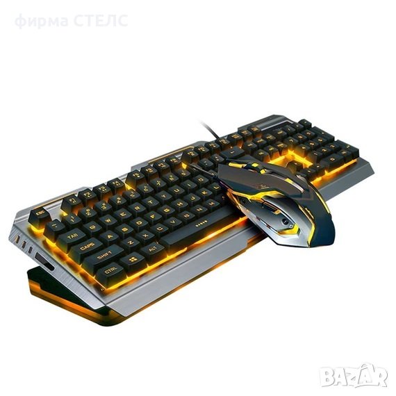 Комплект геймърска клавиатура с мишка, Gaming STELS V100, С кабел, USB, снимка 1