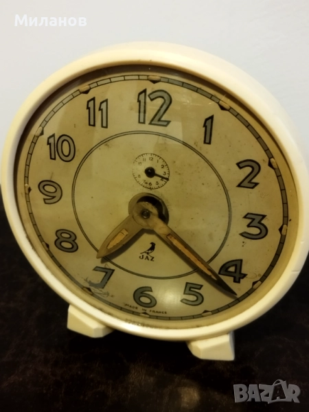 Стар механичен будилник, настолен часовник, снимка 1