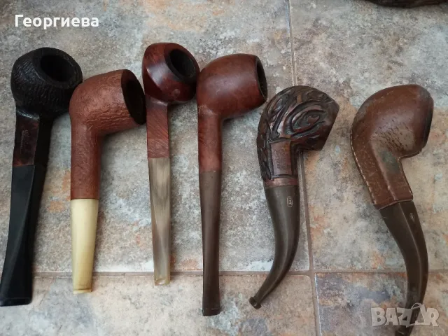 Шест броя лули с дървена поставка , снимка 17 - Лули - 50292582