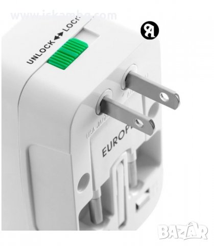 УНИВЕРСАЛЕН ТУРИСТИЧЕСКИ АДАПТЕР - ПРЕХОДНИК КЪМ AU/UK/US/EU СТАНДАРТИ - код 0134, снимка 4 - Ключове, контакти, щепсели - 34089933