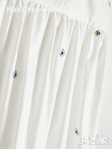 Нова елегантна дълга памучна рокля 100% памук теменушки , снимка 7 - Рокли - 42220345