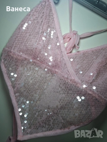 Чисто нов топ с гол гръб Хс/С размер, снимка 5 - Потници - 54229921