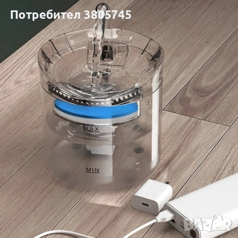 Автоматичен електрически фонтан с функция диспенсър за вода, за домашни любимци, снимка 6 - За котки - 53374084