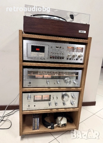🔊Топ ретро аудио сет - система AKAI AM-2450, AT-2450L, GXC-740D, AP-206C + рак шкаф🔊, снимка 2 - Аудиосистеми - 54334004