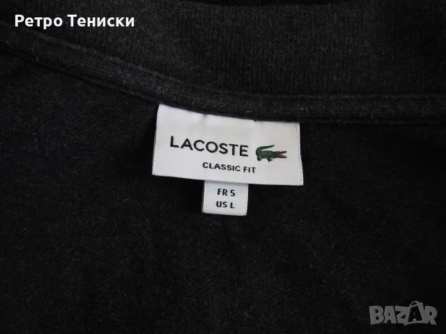 Тениска Lacoste — Мъже размер L Черно, снимка 3 - Тениски - 56319284