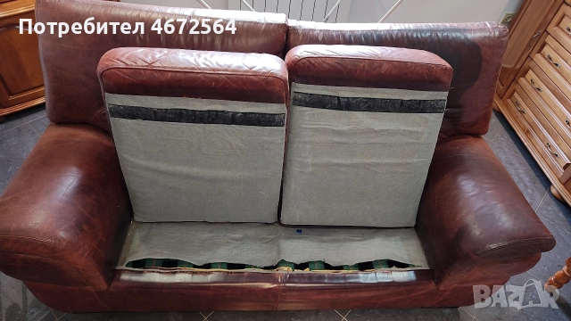 Кожени дивани тройка и двойка , снимка 6 - Дивани и мека мебел - 52974987