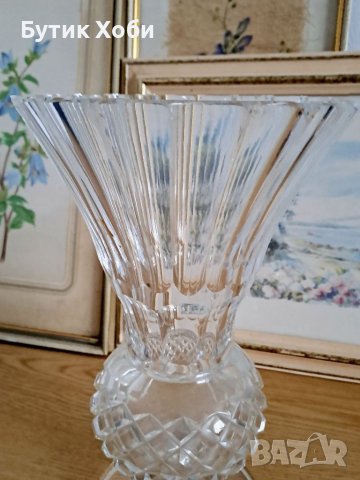 Голяма кристална ваза, снимка 6 - Вази - 38822689