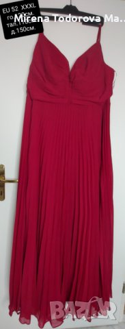 Абитуриентскa рокля с A-Line V-образно деколте с дължина до пода. EU52, XXXL-150лв., снимка 3 - Рокли - 36670282