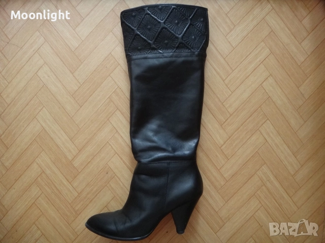 Ботуши B. Makowsky естествена кожа на ток, номер 37, снимка 2 - Дамски ботуши - 52537777