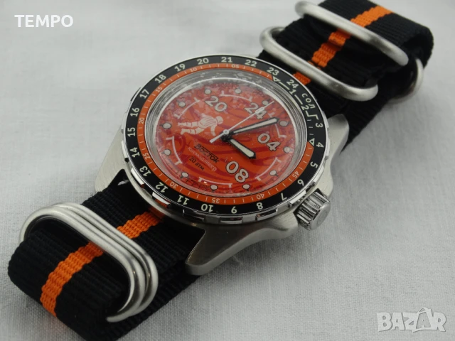 ВОСТОК АМФИБИЯ АВТОМАТИЧЕН ref: 14091В - “КОСМОДАЙВЕР”- “МАРС” 2 - 24 ЧАСА - ЛИМИТИРАН - 669 бр., снимка 2 - Мъжки - 51091261