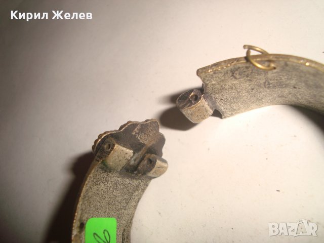 СТАРА БРОНЗОВА ФЛОРАЛНО ОРНАМЕНТИРАНА ВЪЗРОЖДЕНСКА РЯДКА ГРИВНА ПОСРЕБРЕНА 2204, снимка 14 - Антикварни и старинни предмети - 31720368