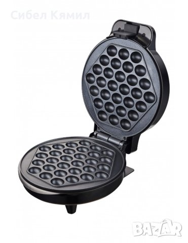 Гофретник за Bubble Waffle Rosberg R51442H 1000W, Черен, снимка 2 - Гофретници - 44179438