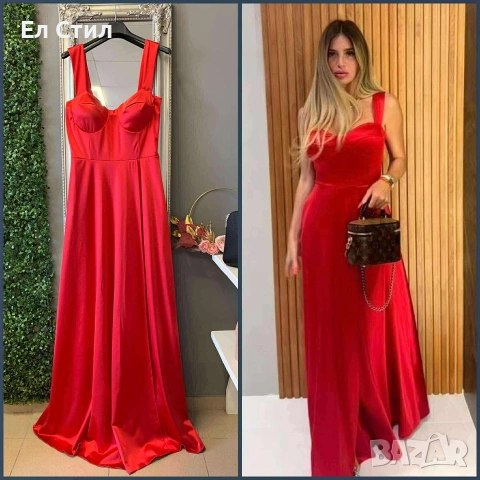 ⚜️Дълга сатенена рокля.40 евро.С и М., снимка 2 - Рокли - 53966886