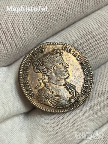 Кралство Франция 1677 г - стар меден жетон/токен, рядък