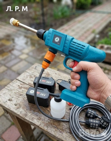 Акумулаторна водоструйка за почистване на автомобили с батерия и зарядно , снимка 4 - Аксесоари и консумативи - 50990917