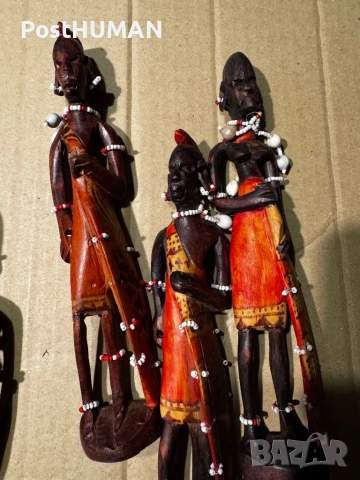 Африкански дървени фигури - Статуетки, снимка 9 - Колекции - 51533150