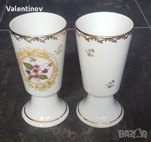 Две старинни порцеланови чаши, снимка 2 - Чаши - 51741677