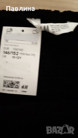 Черен потник туника 146-152 см.С етикет.HM.8лв, снимка 3 - Детски Блузи и туники - 38363440
