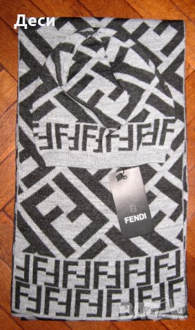 FENDI шал и шапка комплект, снимка 2 - Шалове - 35025217