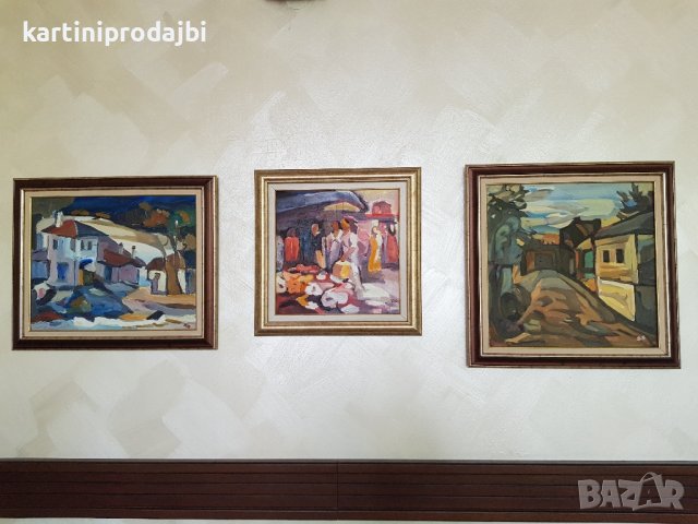 Лот от три маслени картини