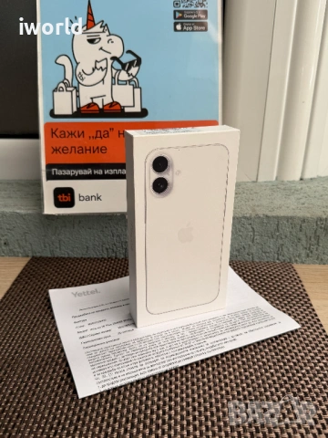 ⚠️НОВ❗️36М Гар❗️256GB❗️ iPhone 16 Plus ❗️Лизинг от 31€/мес ⚠️ White 256GB НЕРАЗПЕЧАТАН⚠️ 