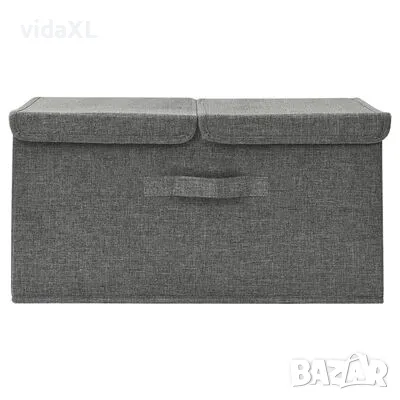 vidaXL Кутия за съхранение, текстил, 50x30x25 см, антрацит（SKU:332912）, снимка 2 - Други - 48441738