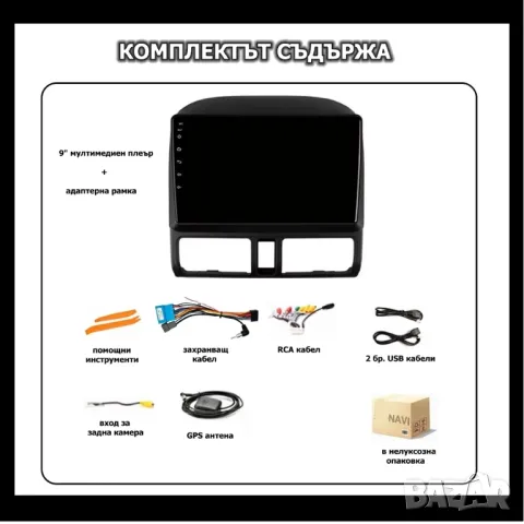 Honda CR-V_2 2001-2006 9” 2-DIN с Android 13, 4/64GB , снимка 3 - Аксесоари и консумативи - 48118225