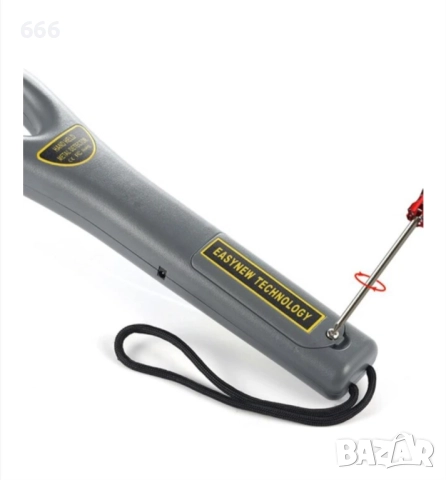 Преносим металдетектор, висока чувствителност, аларма/вибрационен сигнал, сив, 75x25x375mm, снимка 6 - Друга електроника - 52868997