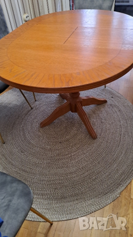 Маса за трапезария масив разтегателна, снимка 3 - Маси - 43896362