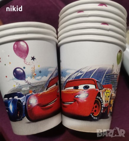 различни колите маккуин макуин cars mcqueen 10 бр картонени чаши парти рожден ден, снимка 2 - Чаши - 23179454