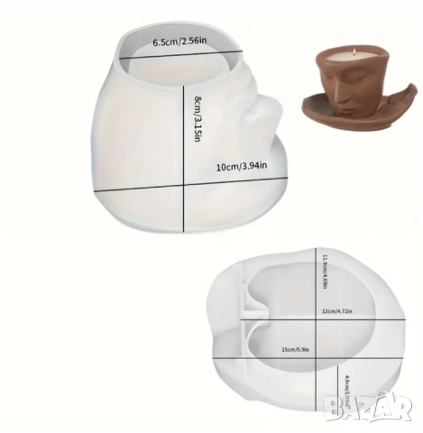 Комплект 2 молда чаша и чинния, снимка 7 - Форми - 51500765