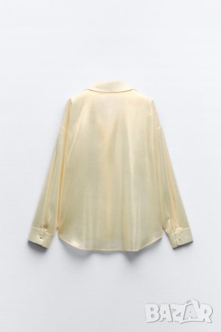 Дамска риза ZARA с златист ефект, снимка 2 - Ризи - 44416003