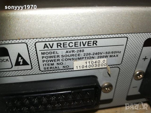 eltax avr-280 receiver внос france 1310201950, снимка 14 - Ресийвъри, усилватели, смесителни пултове - 30408369