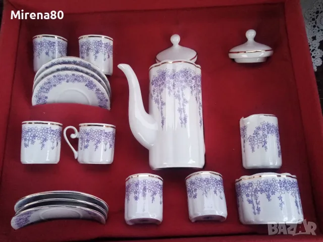 Рядък български сервиз за кафе - нов !